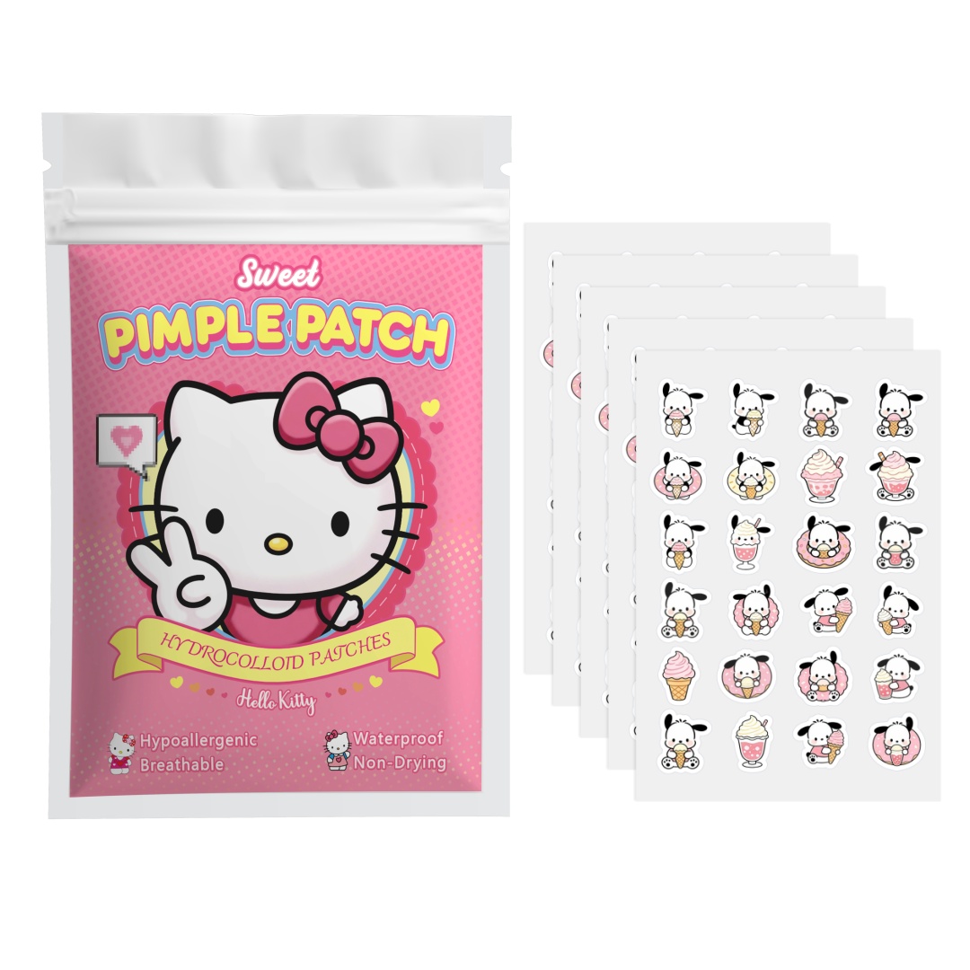 Pressed Powder Foundation - 48/120PCS hello kitty acnepleisters, acnepleisters voor