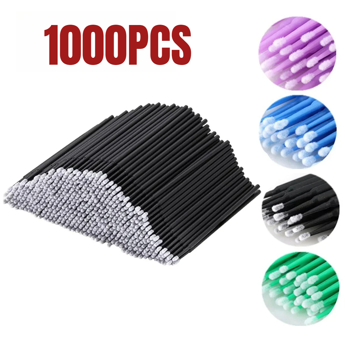 Beauty Makeup Background - 1000/500PCS Wimperreinigingsborstel Zeer Kleurrijke Schoonheid Make-up