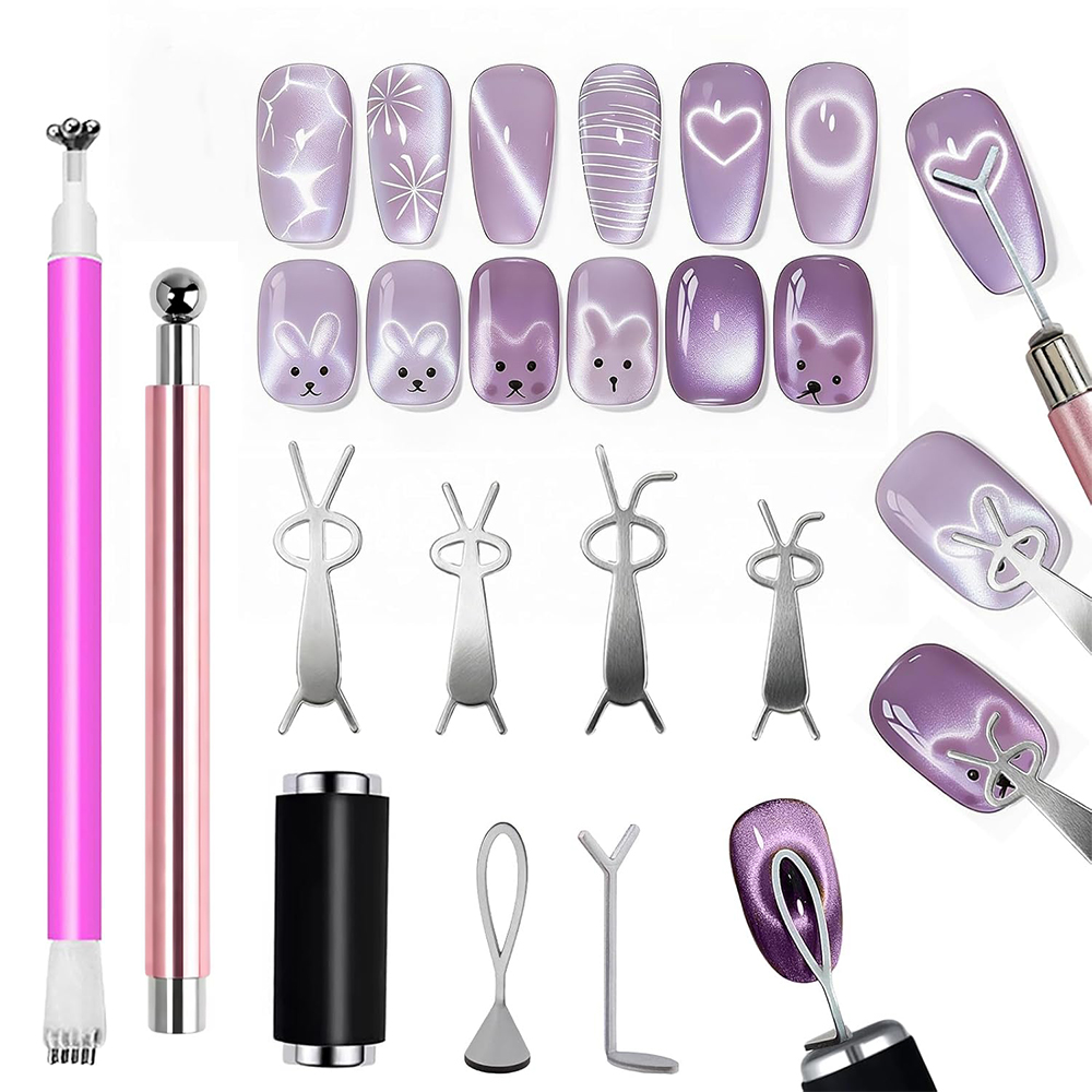 Contour Palette Stick - 10 stuks Cat Eye Nagelmagneet Set