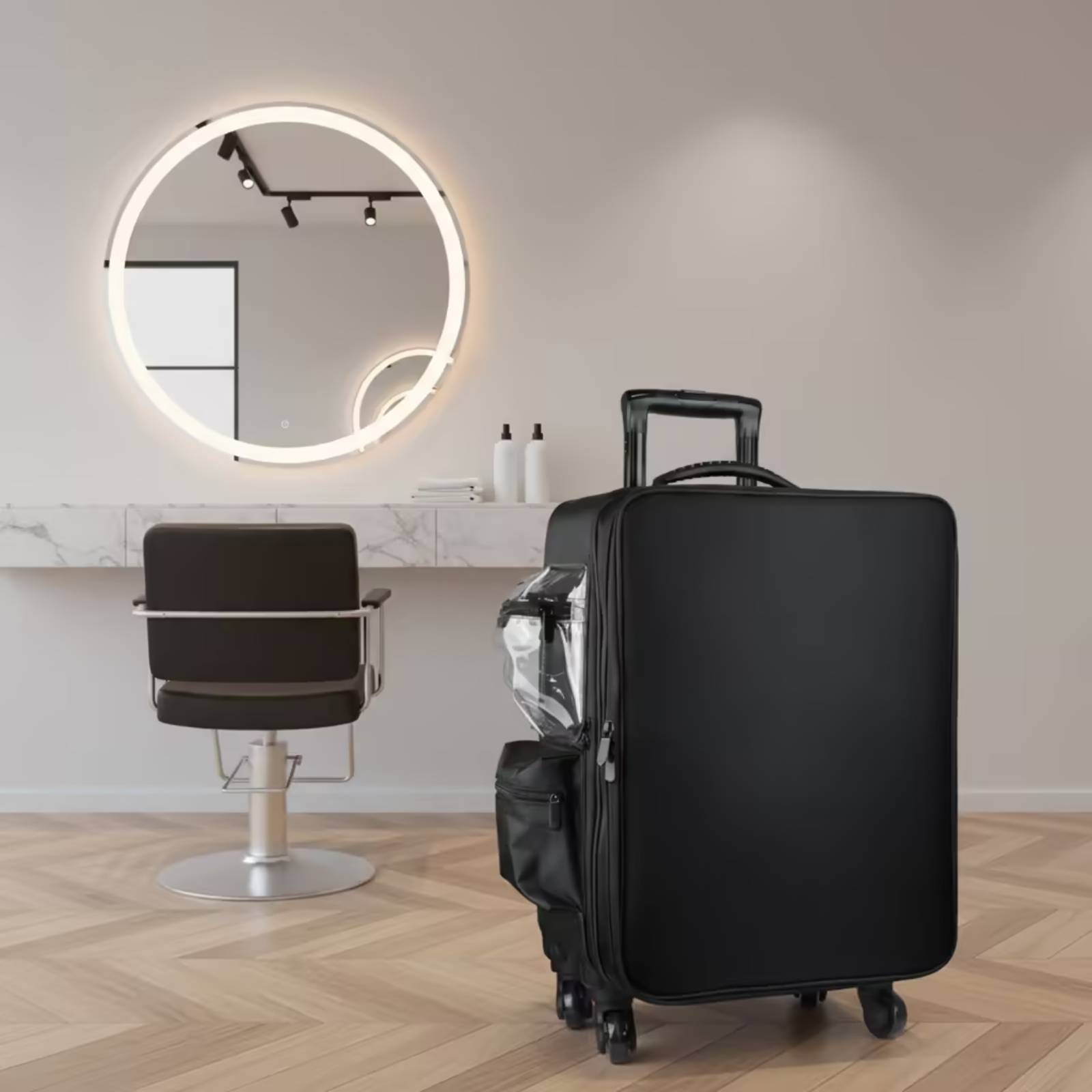 Makeup Organizer - Make-up koffer met draaibare wielen, rollende