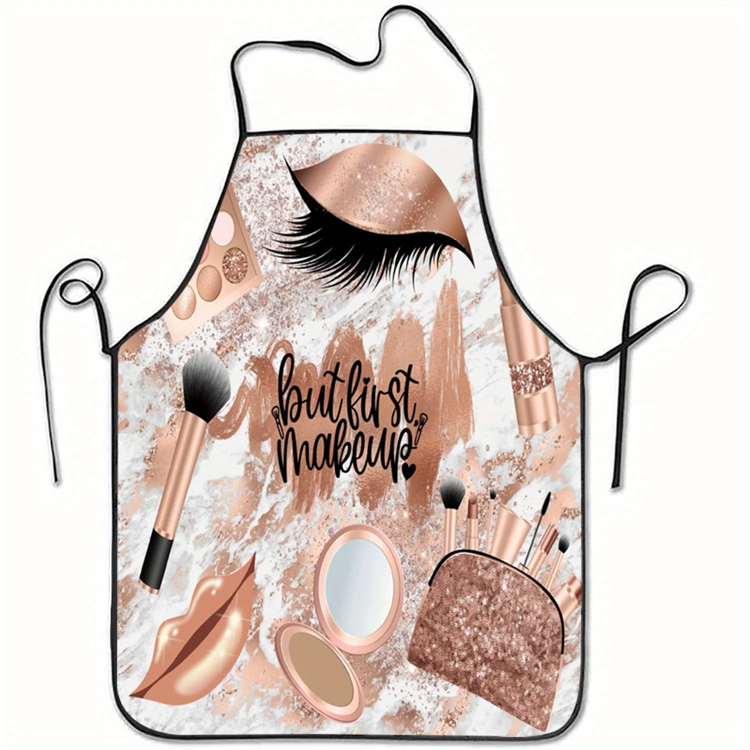 Beauty Makeup Shop - Cosmetica Make-up Gereedschap Illustratie Schort Maar