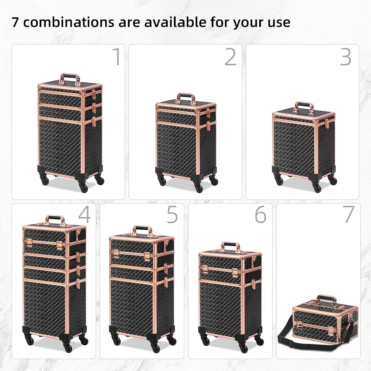 Zwart-gouden 5-in-1 rollende m - Makeup Organizer recensie en prijs