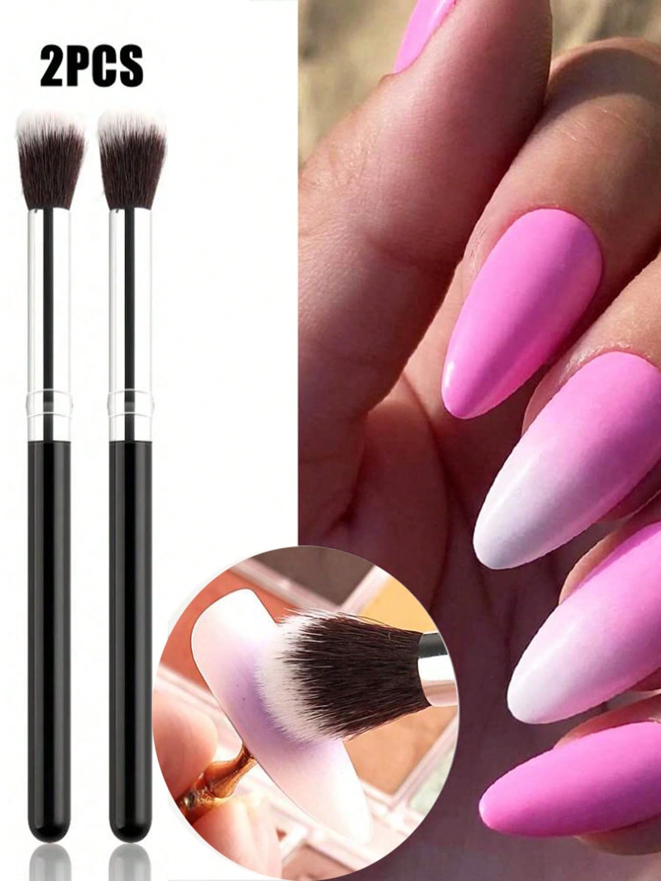 2 stuks Ombre Nail Art Brush S - Beauty Makeup Background recensie en prijs