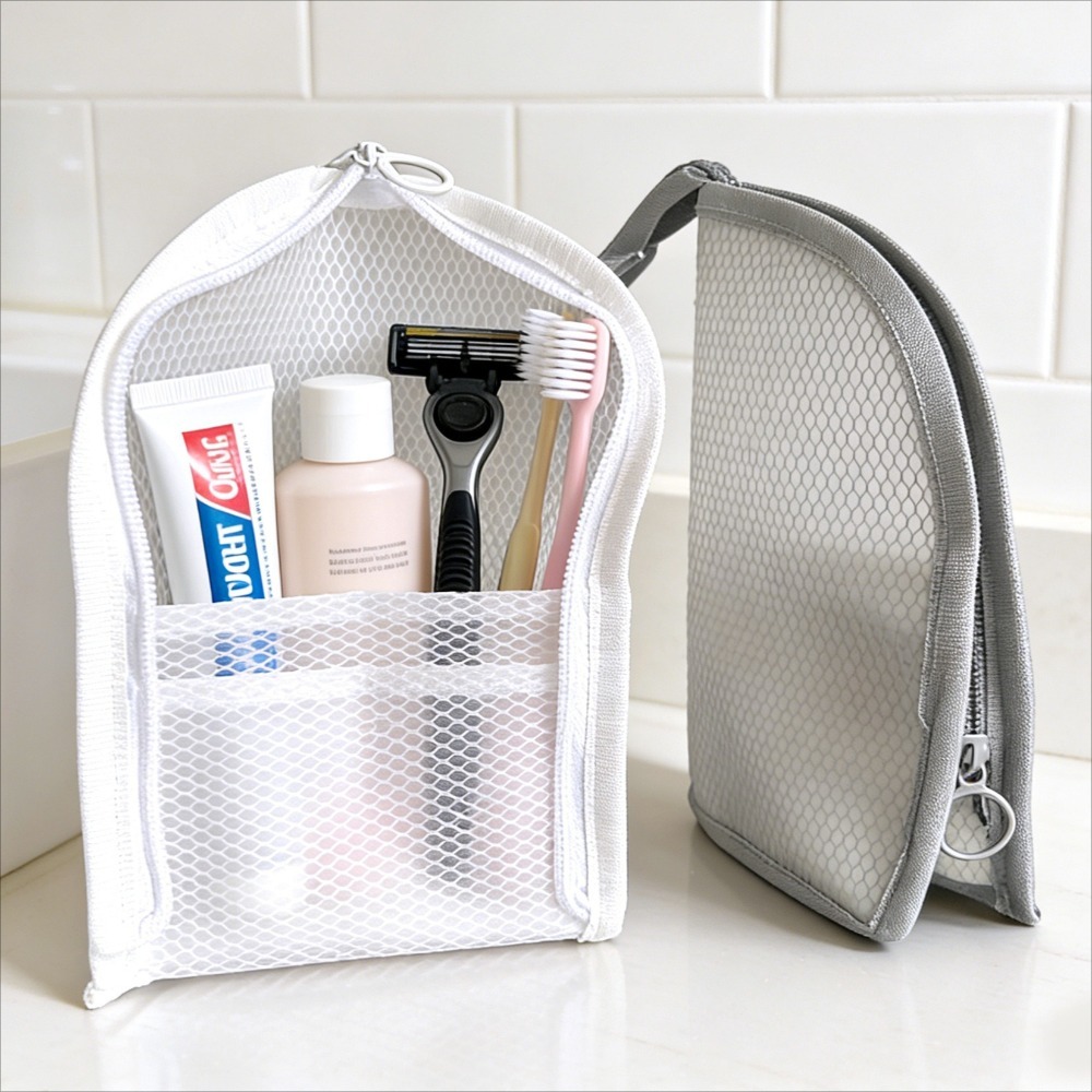 Mesh toilettas, ademend, sneld - Makeup Organizer recensie en prijs