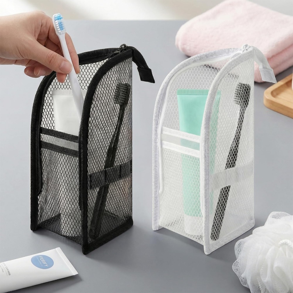 Mesh toilettas, ademend, sneld - Makeup Organizer recensie en prijs