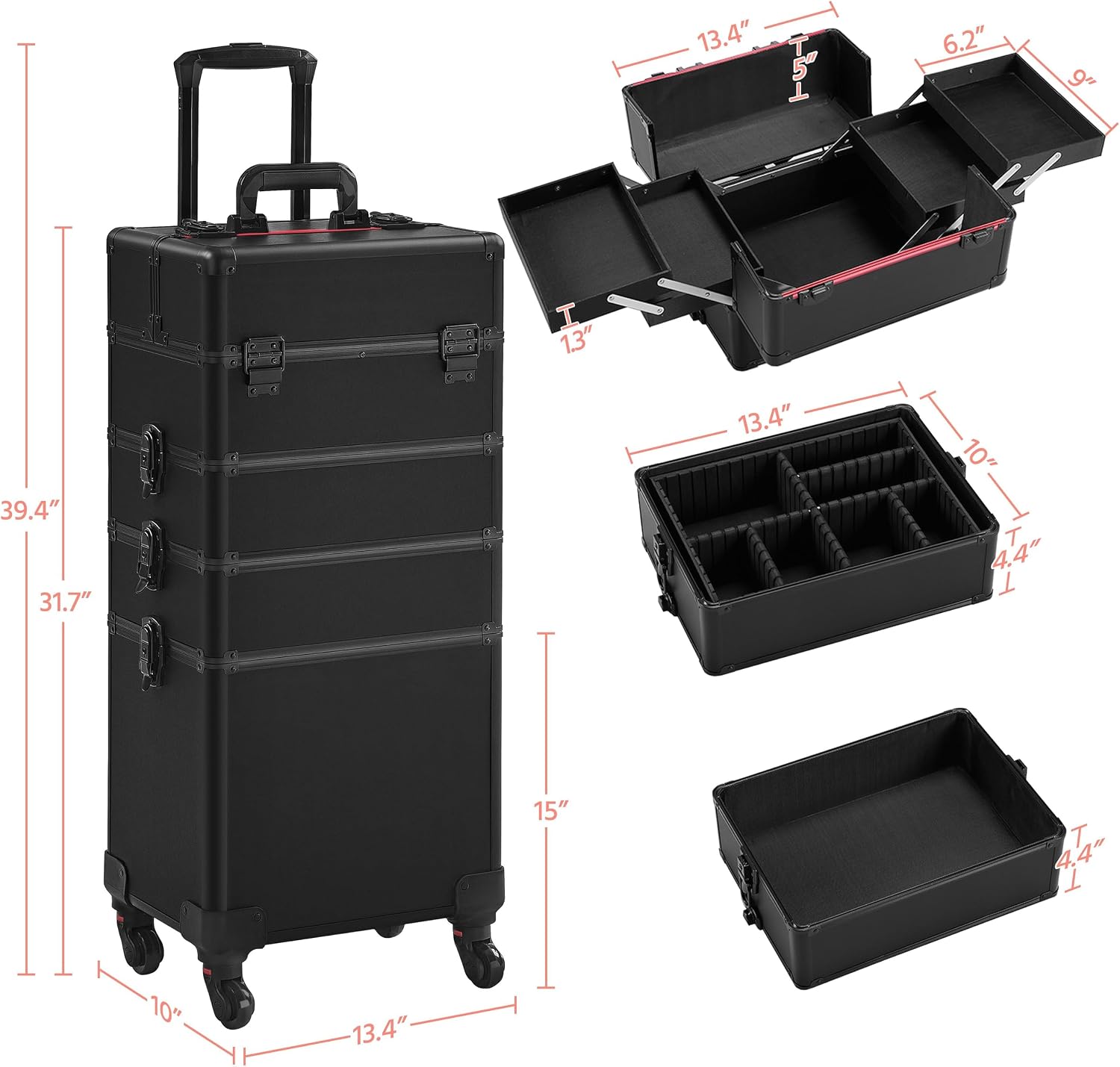Rollende make-up koffer, cosme - Makeup Organizer recensie en prijs