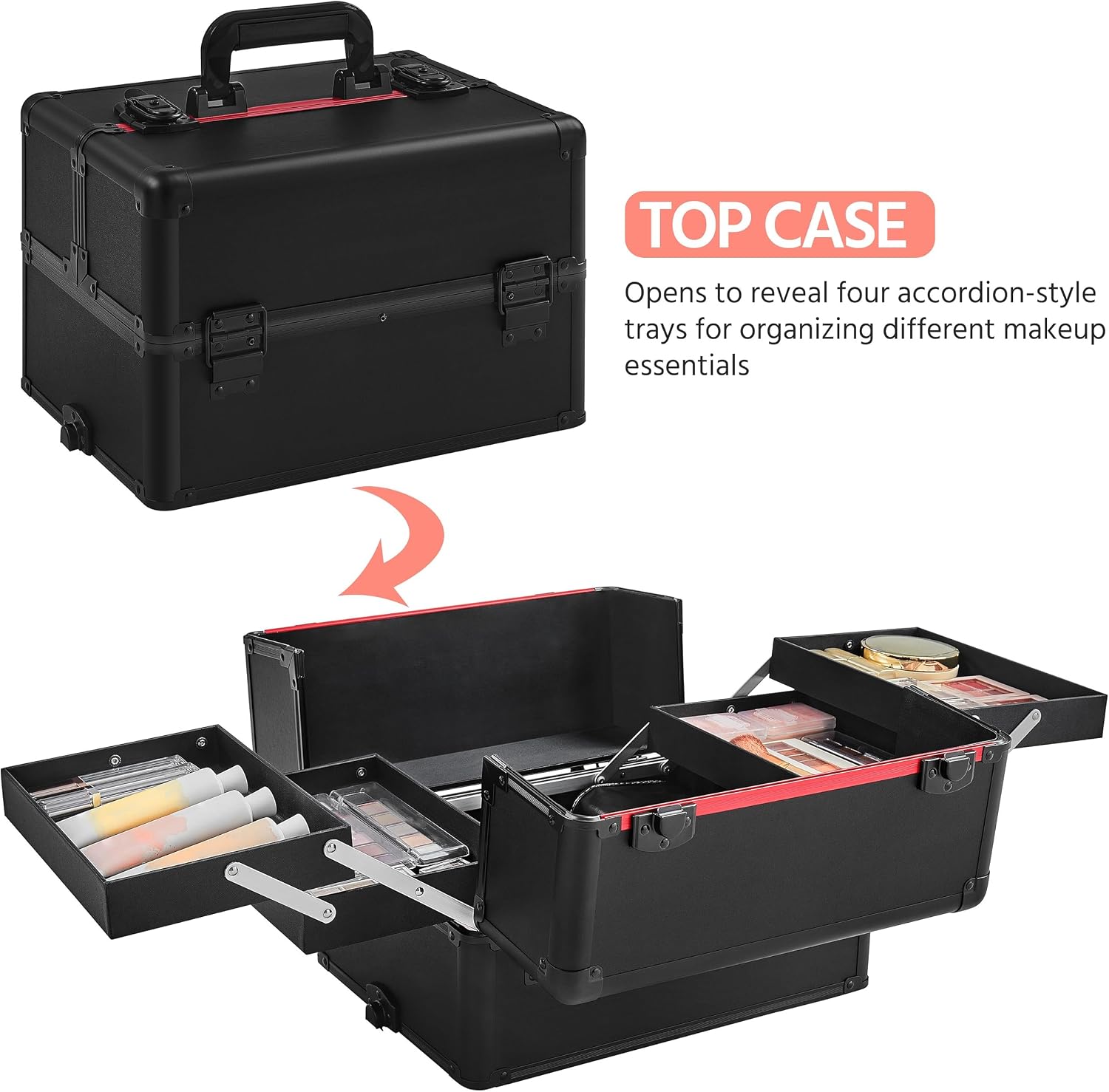 Rollende make-up koffer, cosme - Makeup Organizer recensie en prijs